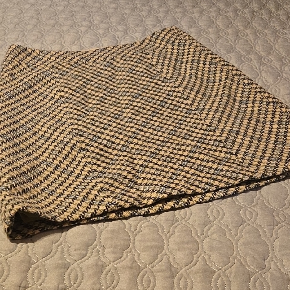 Ann Taylor Plaid Wool Mini Skirt